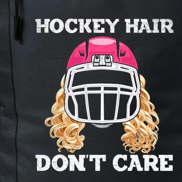 Hockey Hair Dont Care Ice Puck Player Gift Daily Commute Backpack