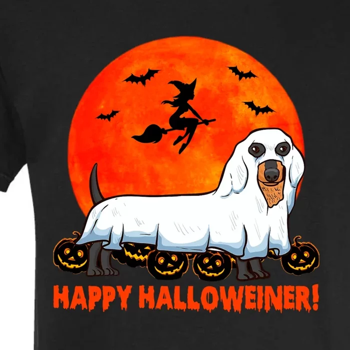 Happy Halloweiner Dachshund Halloween Costume Garment-Dyed Heavyweight T-Shirt