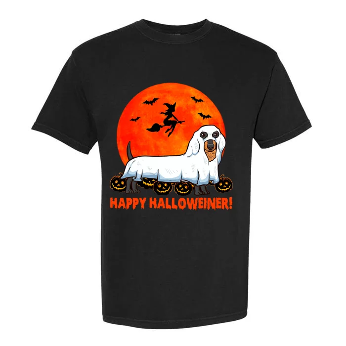 Happy Halloweiner Dachshund Halloween Costume Garment-Dyed Heavyweight T-Shirt