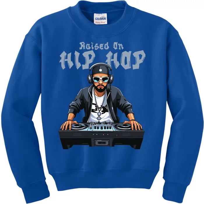 Hip Hop Dj 50th Anniversary Raised On Hip Hop Kids Sweatshirt