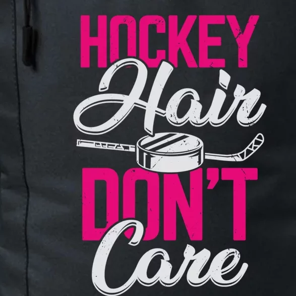 Hockey Hair Dont Care Design Ice Hockey Gift Daily Commute Backpack