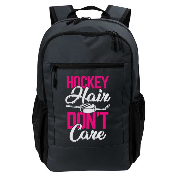 Hockey Hair Dont Care Design Ice Hockey Gift Daily Commute Backpack