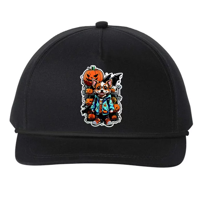 Hip Halloween Dog Snapback Five-Panel Rope Hat