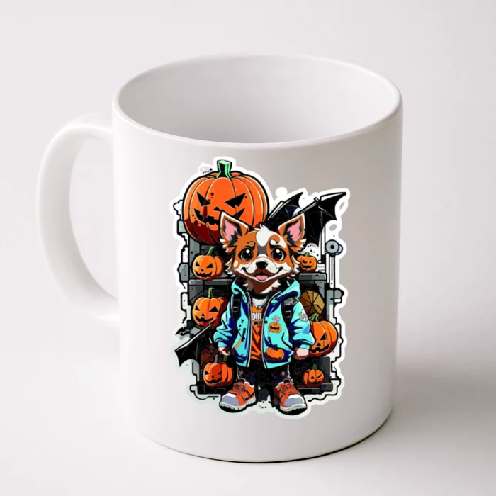 Hip Halloween Dog Front & Back Coffee Mug