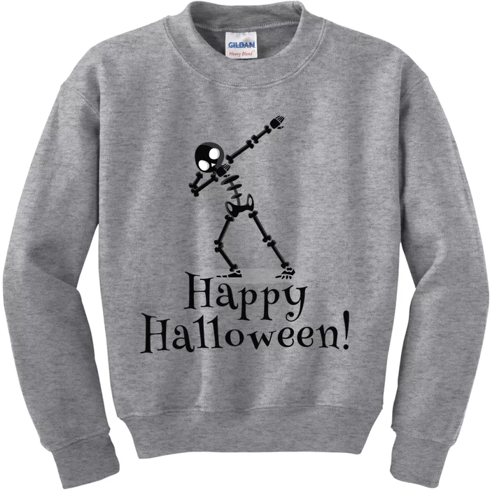 Happy Halloween Dabbing Skeleton Dab Ghost Pumpkin Spooky Cute Gift Kids Sweatshirt