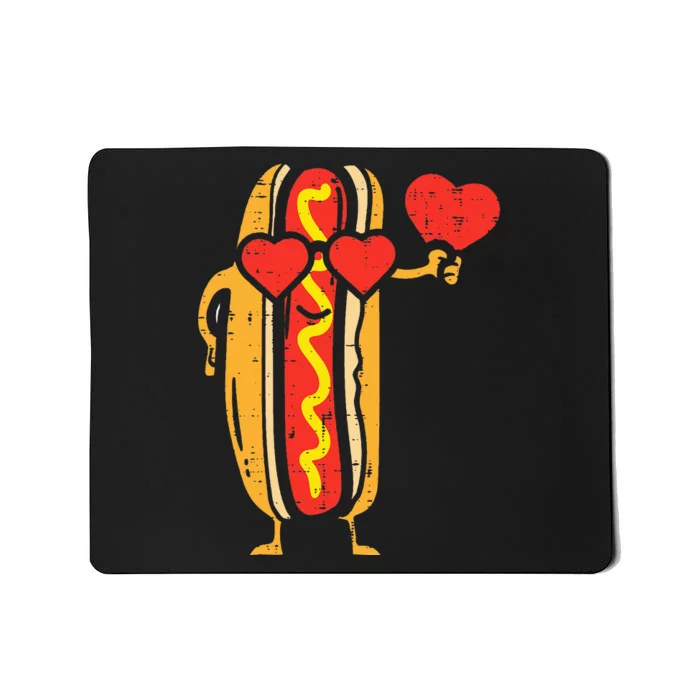 Heart Hot Dog Cute Sausage Bun Mousepad