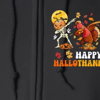 Happy Hallowthanksmas Dabbing Santa Thanksgiving Christmas Full Zip Hoodie