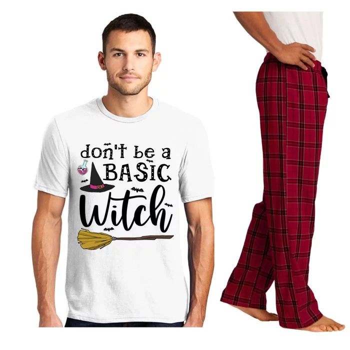 Happy Halloween Dont Be A Basic Witch Funny Witch Cool Gift Pajama Set