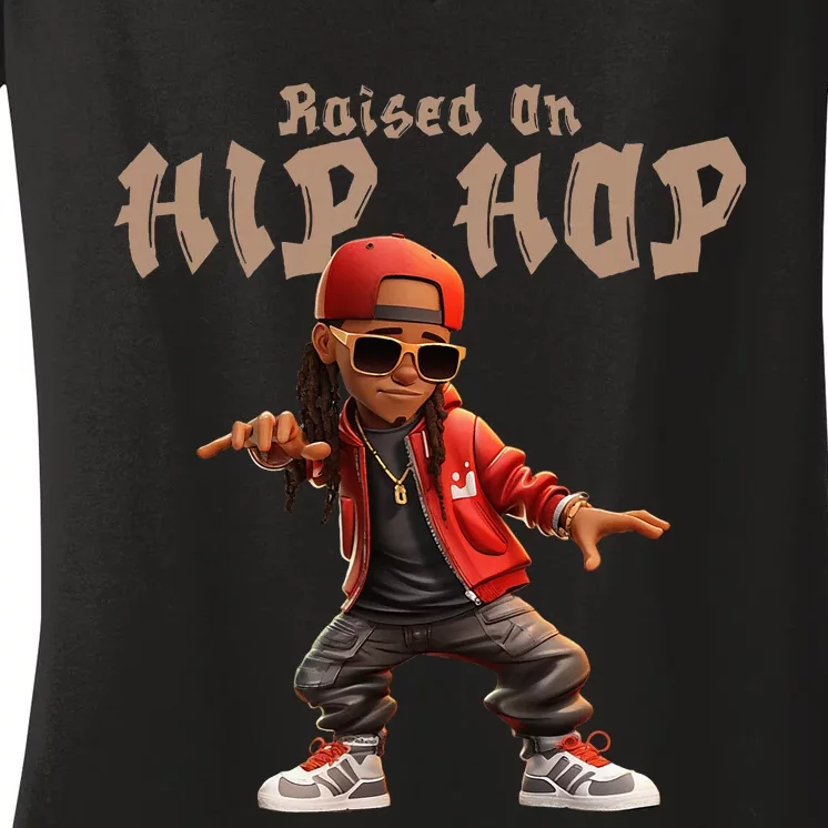 Hip Hop Dancer Celebrating 50 Anniversary Women's V-Neck T-Shirt