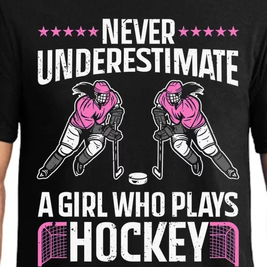 Hockey Hair Dont Care Ice Hockey Sport Hockey Player Pajama Set