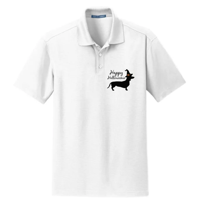 Happy Halloweenie Dachshund Wiener Dog Halloween Dry Zone Grid Performance Polo