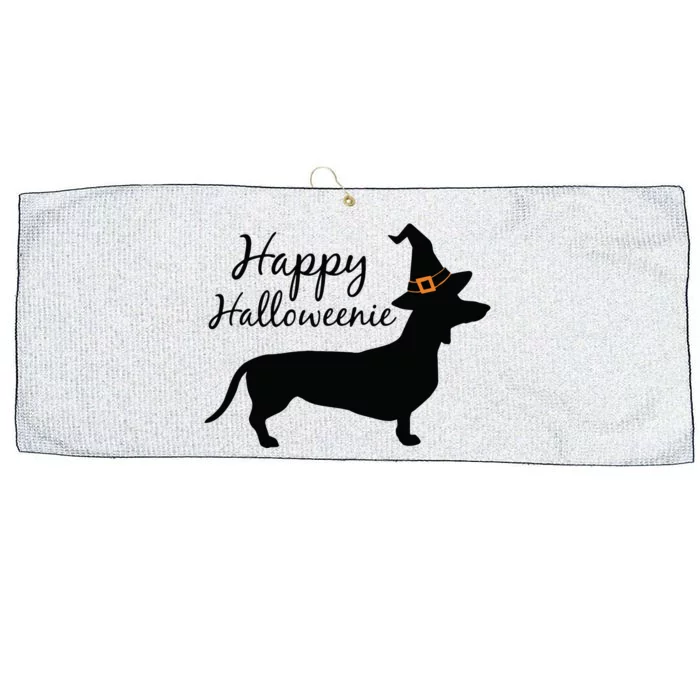 Happy Halloweenie Dachshund Wiener Dog Halloween Large Microfiber Waffle Golf Towel