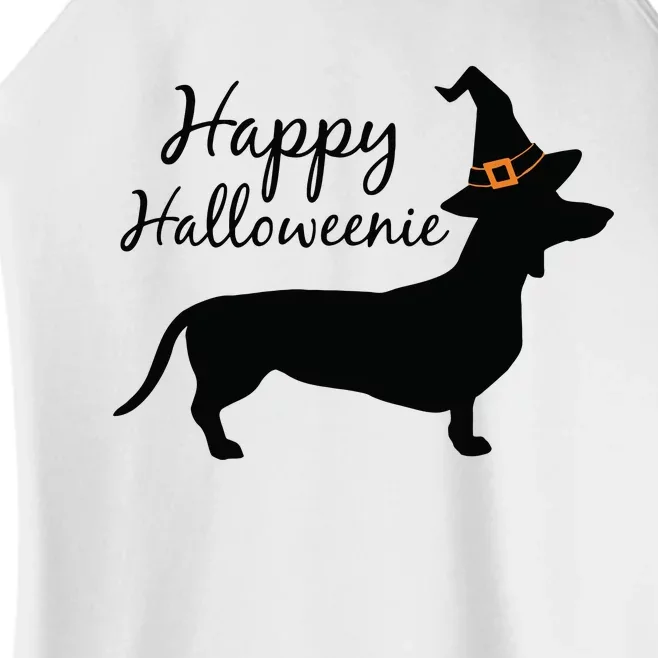 Happy Halloweenie Dachshund Wiener Dog Halloween Women’s Perfect Tri Rocker Tank