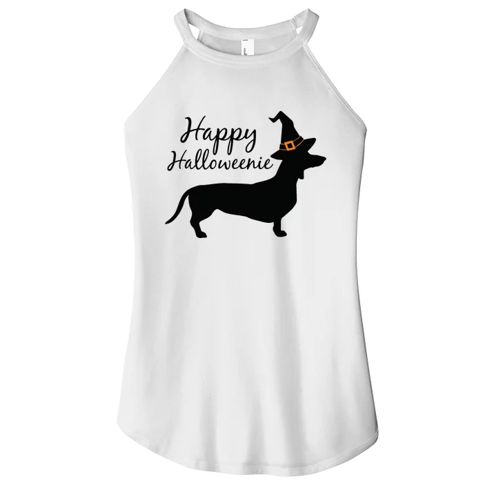 Happy Halloweenie Dachshund Wiener Dog Halloween Women’s Perfect Tri Rocker Tank