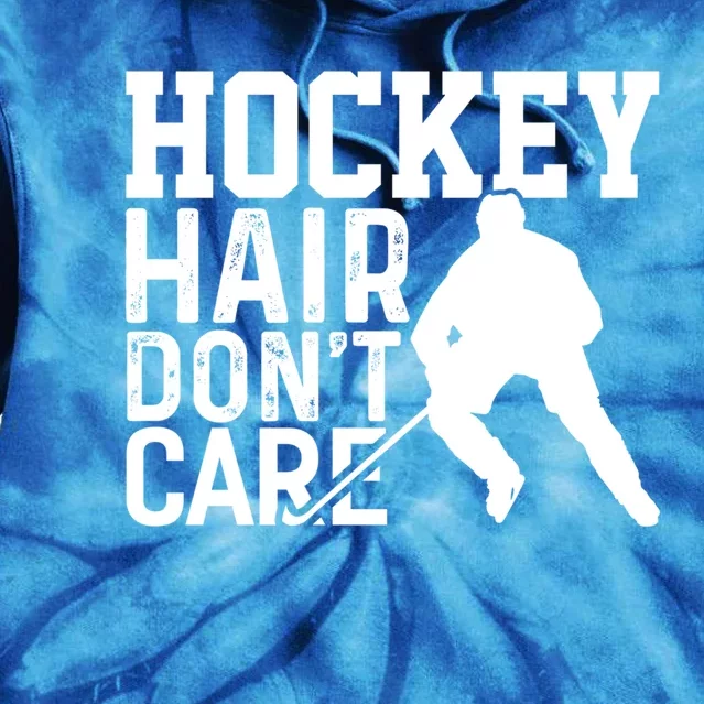 Hockey Hair Dont Care Hockey Player Gift Tie Dye Hoodie