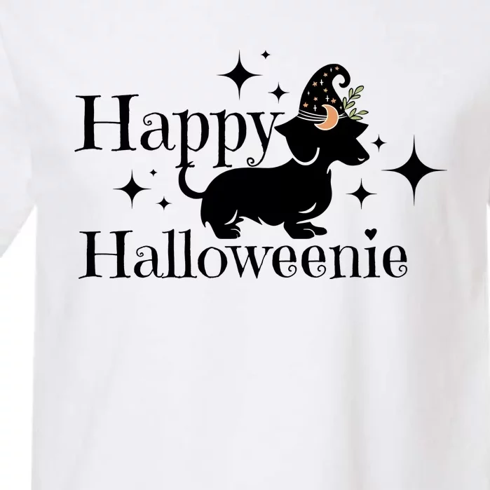 Happy Halloweenie Dog Halloween Wicth Garment-Dyed Heavyweight T-Shirt