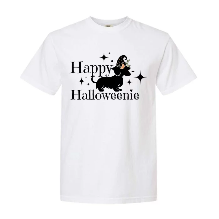 Happy Halloweenie Dog Halloween Wicth Garment-Dyed Heavyweight T-Shirt