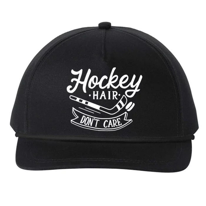 Hockey Hair Dont Care Meaningful Gift Cute Ice Hockey Gift Snapback Five-Panel Rope Hat