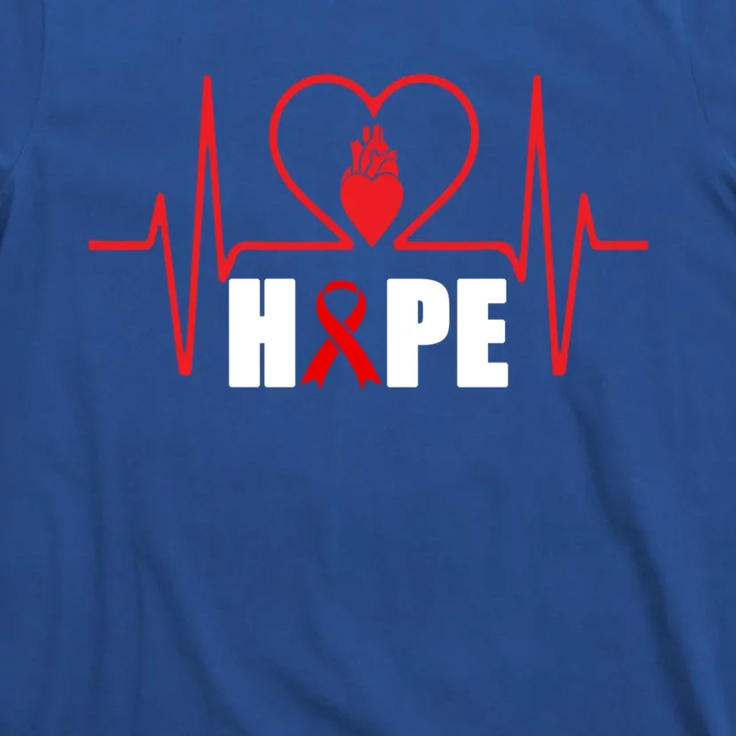 Hope Heart Disease Awareness In February Heart Health Month Gift T-Shirt