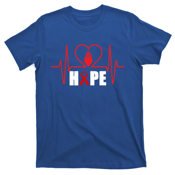 Hope Heart Disease Awareness In February Heart Health Month Gift T-Shirt