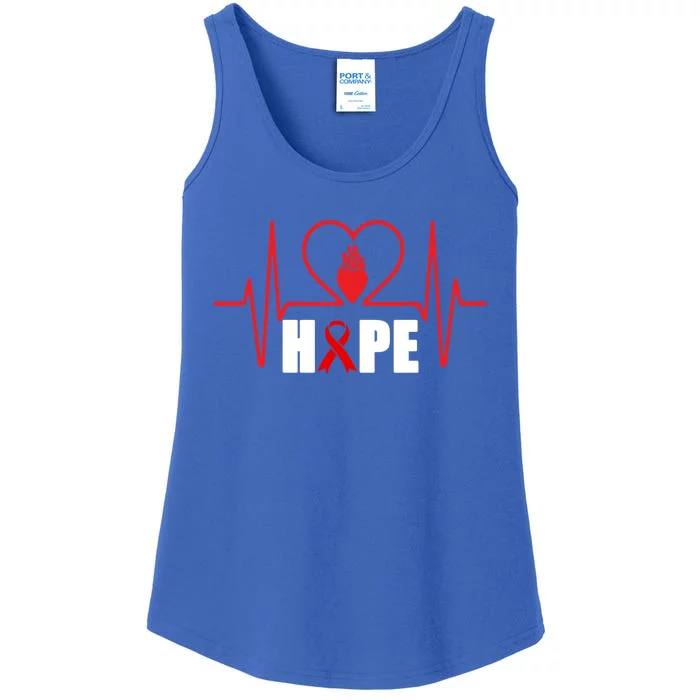 Hope Heart Disease Awareness In February Heart Health Month Gift Ladies Essential Tank