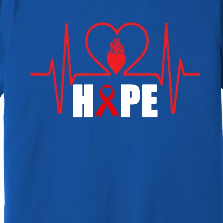 Hope Heart Disease Awareness In February Heart Health Month Gift Premium T-Shirt