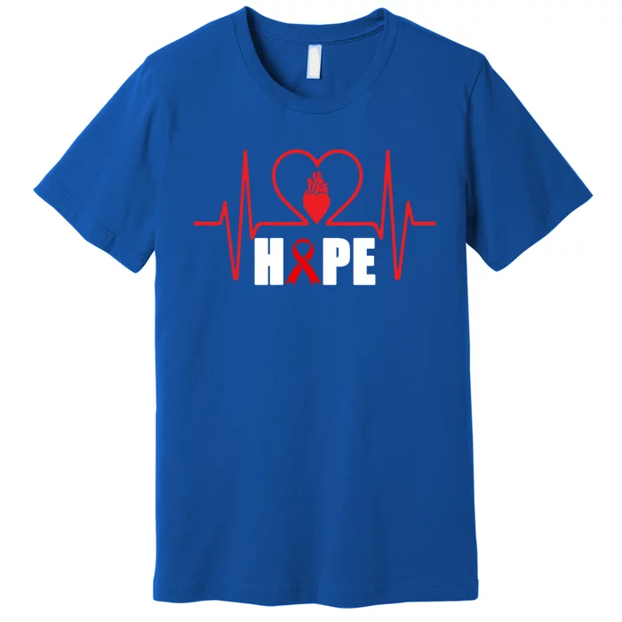 Hope Heart Disease Awareness In February Heart Health Month Gift Premium T-Shirt