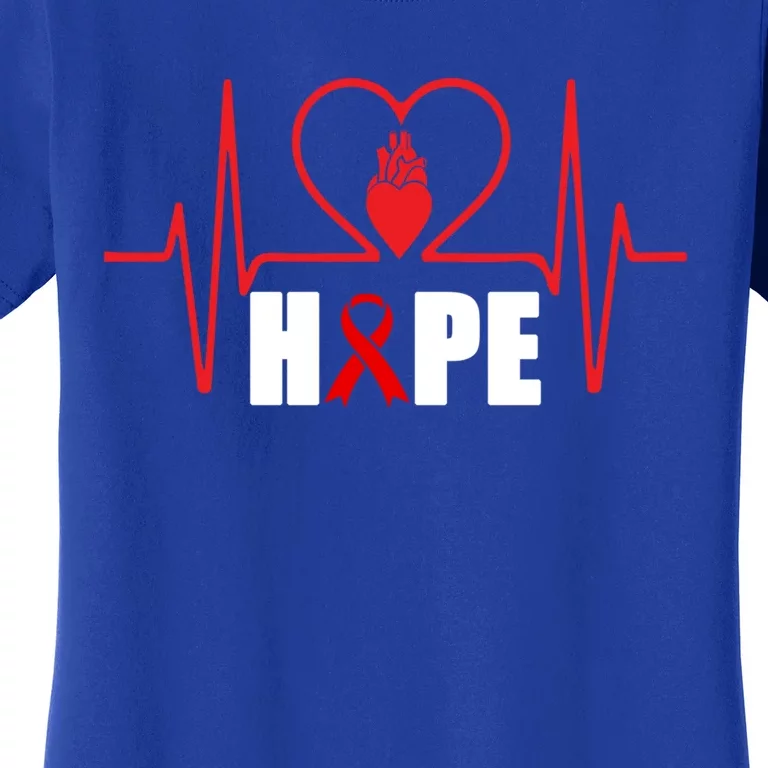 Hope Heart Disease Awareness In February Heart Health Month Gift Women's T-Shirt