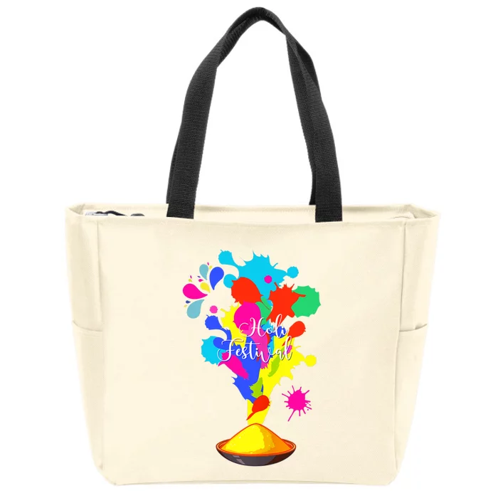 Happy Holi Design For Color India Hindu Tank Top Zip Tote Bag