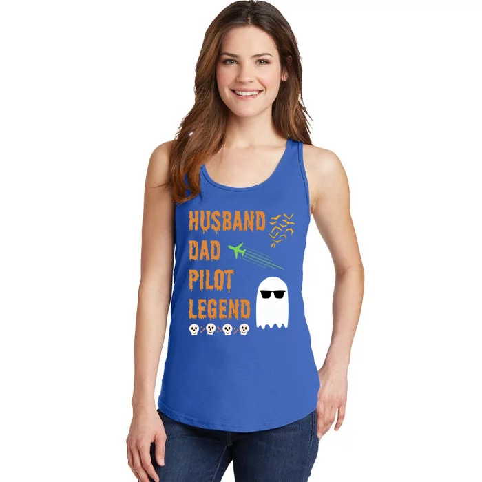 Halloween Husband Dad Pilot Legend Spooky Funny Gift Ladies Essential Tank