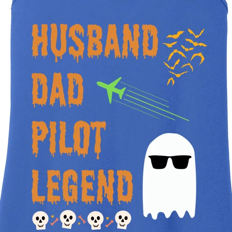 Halloween Husband Dad Pilot Legend Spooky Funny Gift Ladies Essential Tank