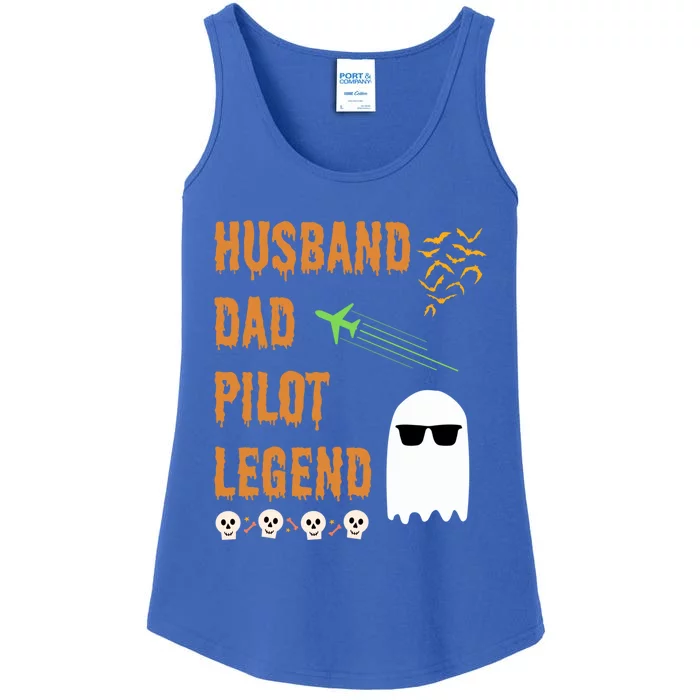 Halloween Husband Dad Pilot Legend Spooky Funny Gift Ladies Essential Tank