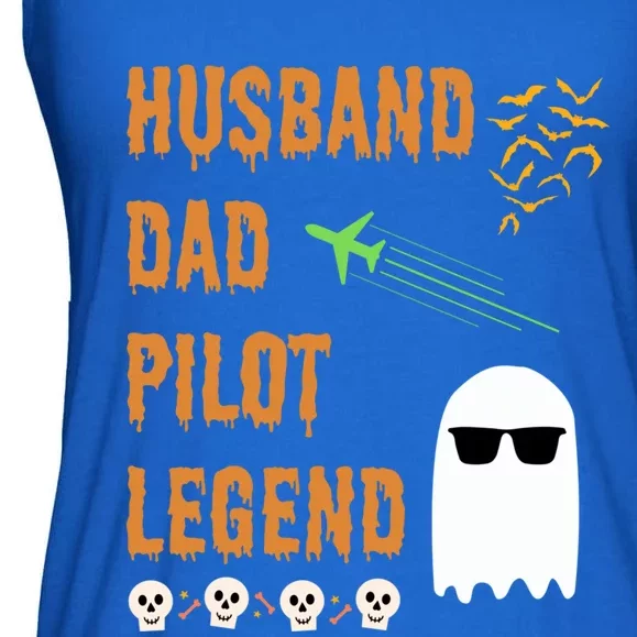 Halloween Husband Dad Pilot Legend Spooky Funny Gift Ladies Essential Flowy Tank