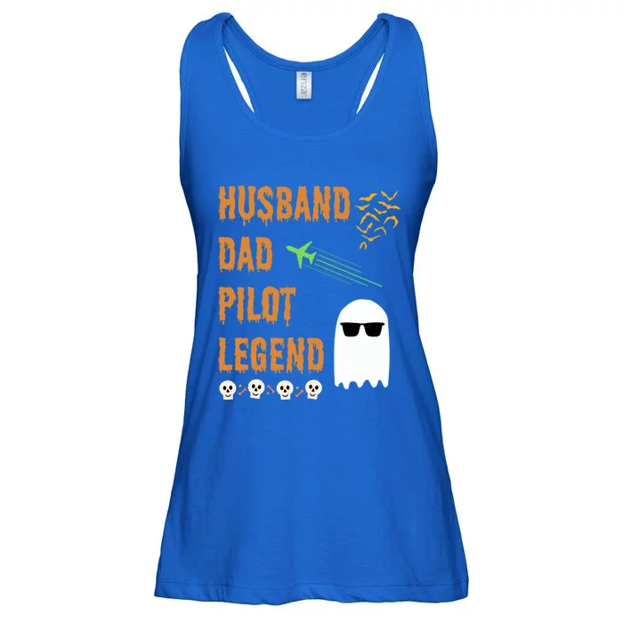 Halloween Husband Dad Pilot Legend Spooky Funny Gift Ladies Essential Flowy Tank