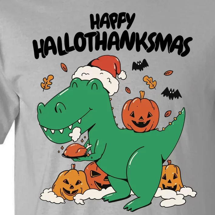 Happy Hallothanksmas Dinosaur Holiday Tall T-Shirt