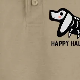 Happy Halloweiner Dachshund Sausage Weiner Dog Halloween Dry Zone Grid Performance Polo