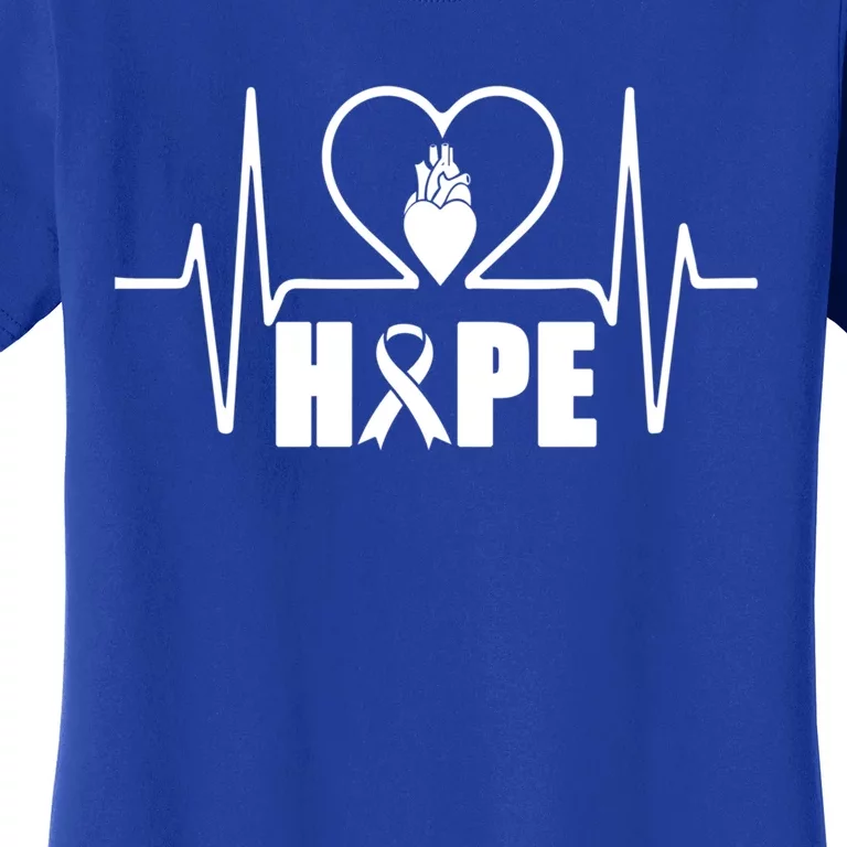 Hope Heart Disease Awareness In February Heart Health Month Cool Gift Women's T-Shirt