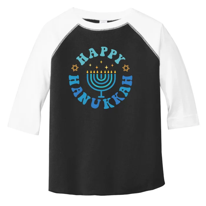 Happy Hanukkah Dinner Funny Jewish Family Toddler Fine Jersey T-Shirt