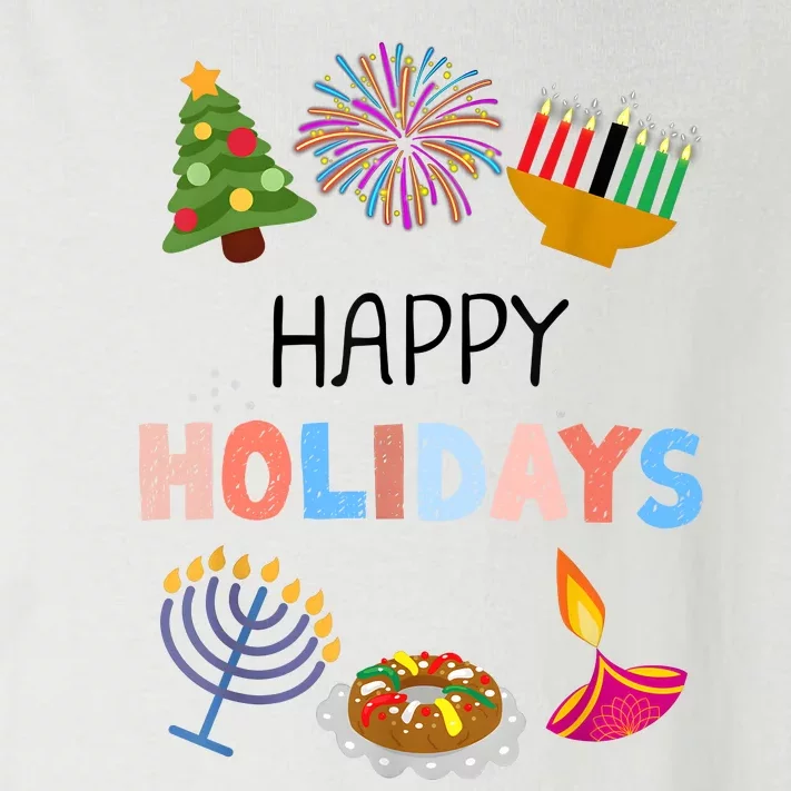 Happy Holidays Diwali Kwanzaa Hanukkah Christmas Toddler Long Sleeve Shirt