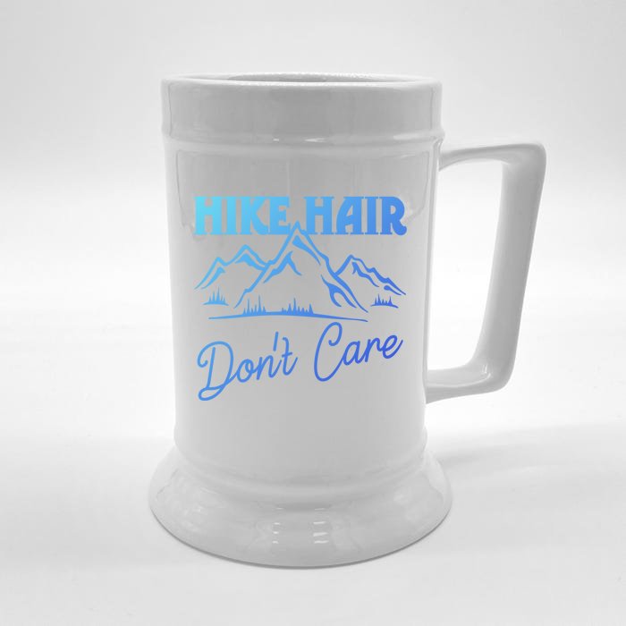 Hike Hair Dont Care Hiker Hiking Camping Nature Lover Gift Front & Back Beer Stein