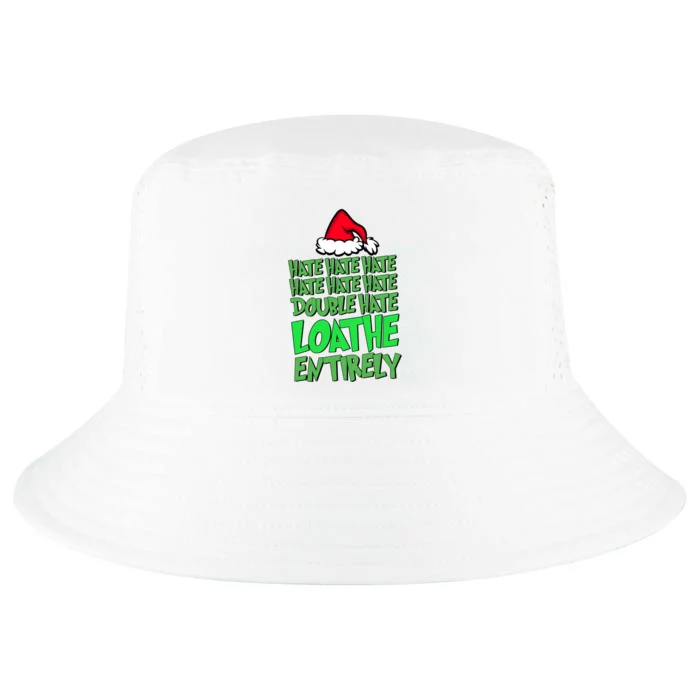 Hate Hate Double Hate Loathe Entirely Funny Christmas Santa Cool Comfort Performance Bucket Hat