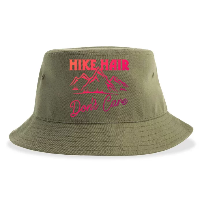 Hike Hair Dont Care Hiker Hiking Camping Nature Lover Gift Sustainable Bucket Hat