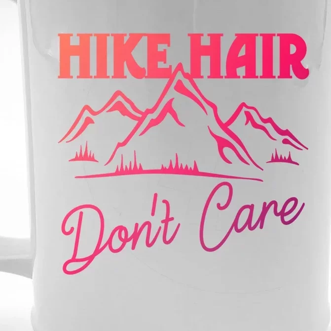 Hike Hair Dont Care Hiker Hiking Camping Nature Lover Gift Front & Back Beer Stein