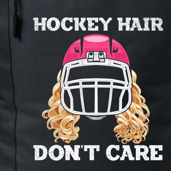 Hockey Hair Dont Care Ice Puck Player Gift Daily Commute Backpack