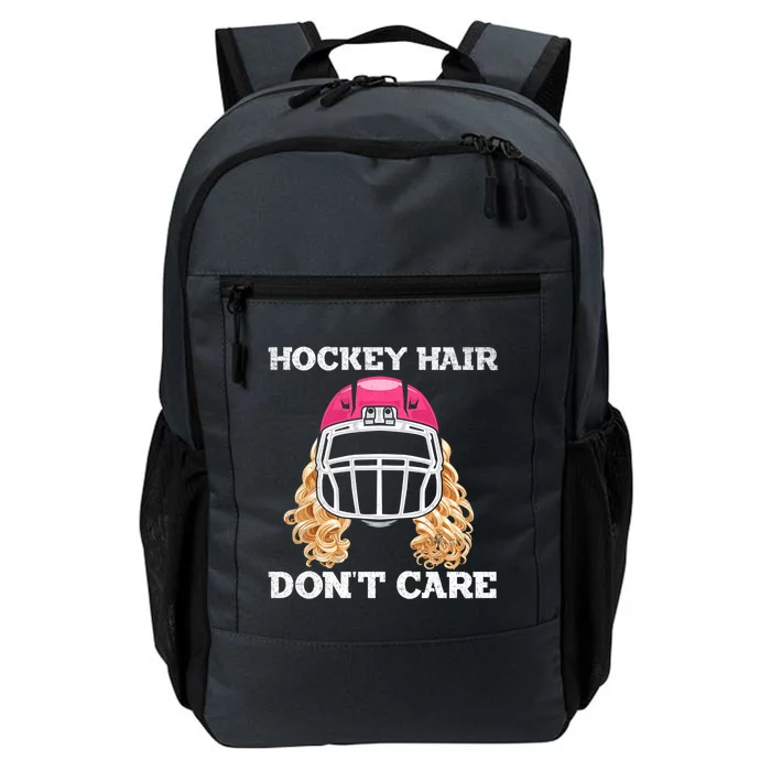 Hockey Hair Dont Care Ice Puck Player Gift Daily Commute Backpack