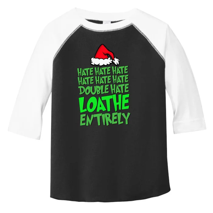 Hate Hate double hate loathe entirely funny Christmas Santa Toddler Fine Jersey T-Shirt