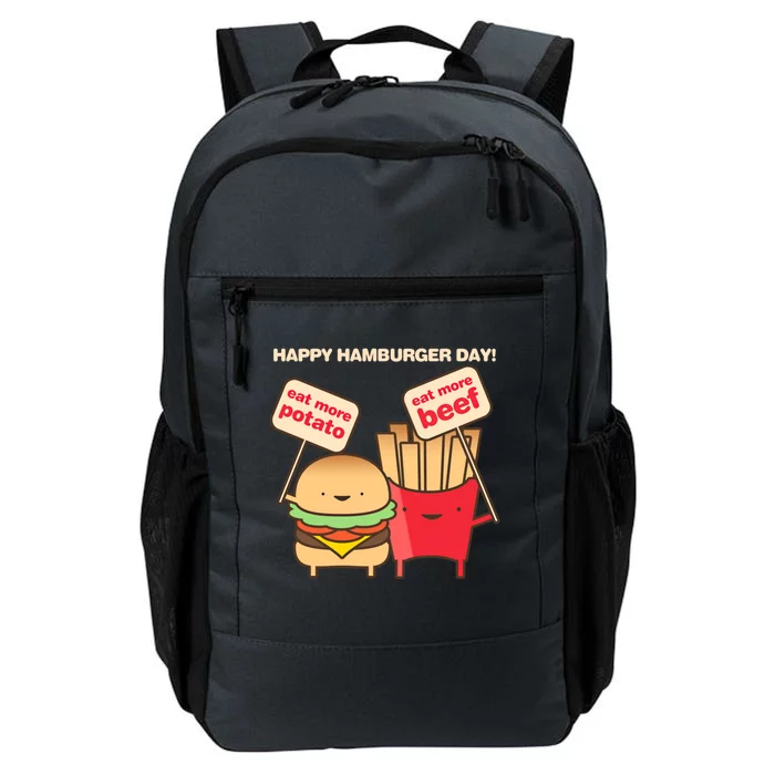 Happy Hamburger Day Funny Burger And Fries Gift Daily Commute Backpack