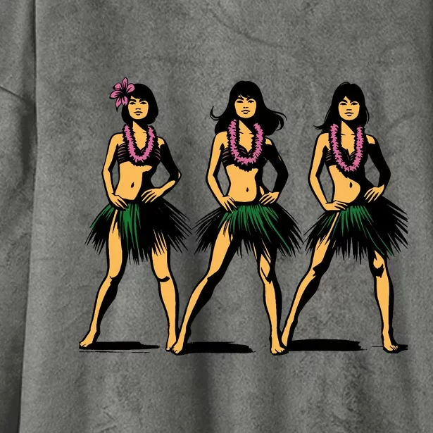 Hawaiian Hula Dancer Hooded Wearable Blanket