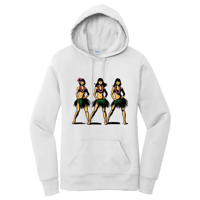 Hawaiian Hula Dancer Women's Pullover Hoodie