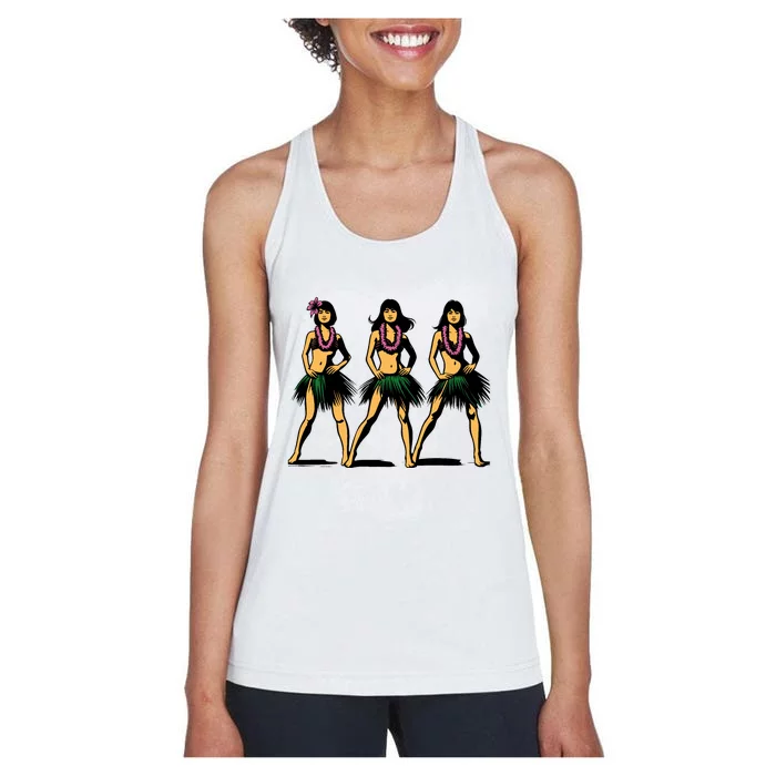 Hawaiian Hula Dancer Women's Racerback Tank